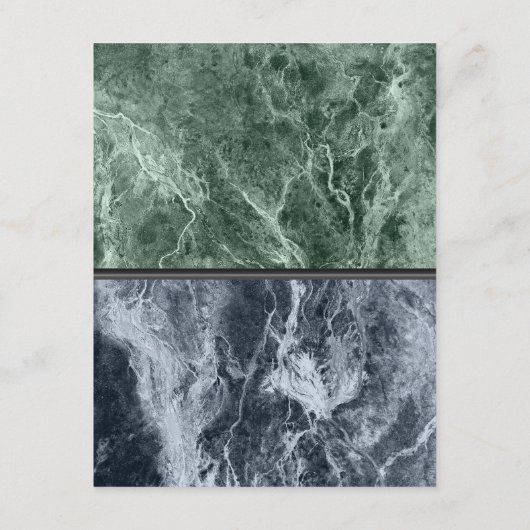 Twee kleurenmarmer-monogram - Details Kaart (Achterkant)