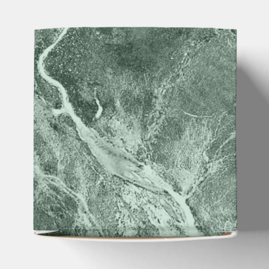 Twee kleurenmarmer-monogram - Kies uw kleuren Bedankdoosjes (Bovenkant)