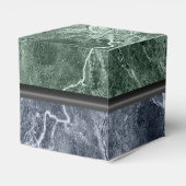 Twee kleurenmarmer-monogram - Kies uw kleuren Bedankdoosjes (Achterkant)