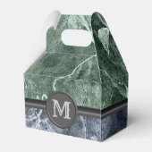 Twee kleurenmarmer-monogram - Kies uw kleuren Bedankdoosjes (Achterkant)