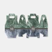 Twee kleurenmarmer-monogram - Kies uw kleuren Bedankdoosjes (Uitgevouwen)