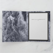 Twee kleurenmarmer-monogram - Kies uw kleuren Bedankkaart (Binnen)