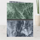 Twee kleurenmarmer-monogram - Kies uw kleuren Bedankkaart (Achterkant)