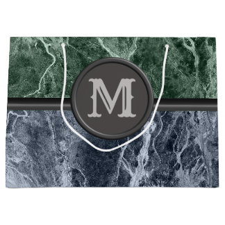 Twee kleurenmarmer-monogram - Kies uw kleuren Groot Cadeauzakje