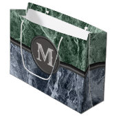 Twee kleurenmarmer-monogram - Kies uw kleuren Groot Cadeauzakje (Voorkant Gekanteld)