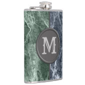 Twee kleurenmarmer-monogram - Kies uw kleuren Heupfles (Rechts)