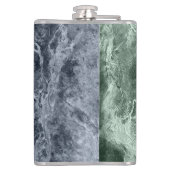 Twee kleurenmarmer-monogram - Kies uw kleuren Heupfles (Achterkant)