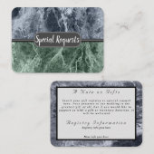 Twee kleurenmarmer-monogram - Kies uw kleuren Informatiekaartje (Voorkant / Achterkant)