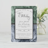 Twee kleurenmarmer-monogram - Kies uw kleuren Kaart (Staand voorkant)