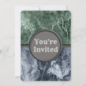 Twee kleurenmarmer-monogram - Kies uw kleuren Kaart (Achterkant)