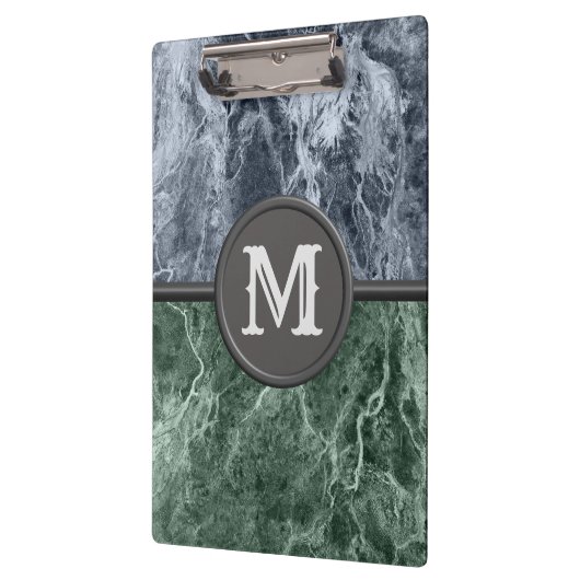 Twee kleurenmarmer-monogram - Kies uw kleuren Klembord (Links)