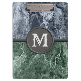 Twee kleurenmarmer-monogram - Kies uw kleuren Klembord