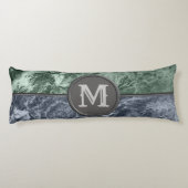 Twee kleurenmarmer-monogram - Kies uw kleuren Lichaamskussen (Achterkant)