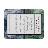 Twee kleurenmarmer-monogram - Kies uw kleuren Opsl Magneet (Horizontaal)