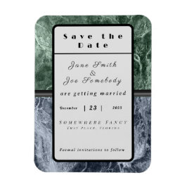 Twee kleurenmarmer-monogram - Kies uw kleuren Opsl Magneet