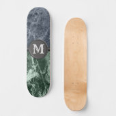 Twee kleurenmarmer-monogram - Kies uw kleuren Persoonlijk Skateboard (Voorkant)
