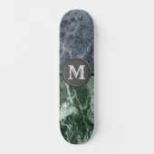 Twee kleurenmarmer-monogram - Kies uw kleuren Persoonlijk Skateboard (Voorkant)