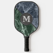 Twee kleurenmarmer-monogram - Kies uw kleuren Pickleball Paddle (Voorkant)