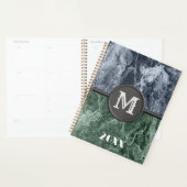 Twee kleurenmarmer-monogram - Kies uw kleuren Planner (Display)