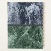 Twee kleurenmarmer-monogram - Kies uw kleuren Planner (Achterkant)