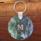 Twee kleurenmarmer-monogram - Kies uw kleuren Sleutelhanger (Voorkant)