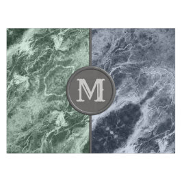 Twee kleurenmarmer-monogram - Kies uw kleuren Tafelkleed