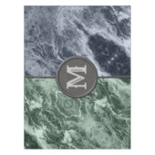 Twee kleurenmarmer-monogram - Kies uw kleuren Tafelkleed (Voorkant)