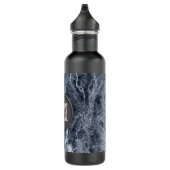 Twee kleurenmarmer-monogram - Kies uw kleuren Waterfles (Rechts)