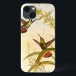 Twee kleurige Hummingvogels die op dezelfde bloem  iPhone 13 Hoesje<br><div class="desc">Kunstenaar John Gould was gepassioneerd over vogels. In deze gekleurde tekening zijn de twee kolibries en de bloem prachtig weergegeven. De details in deze kleurrijke fijne kunst zullen elke kunstminnaar verheugen.</div>