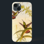 Twee kleurige Hummingvogels die op dezelfde bloem  iPhone 13 Hoesje<br><div class="desc">Kunstenaar John Gould was gepassioneerd over vogels. In deze gekleurde tekening zijn de twee kolibries en de bloem prachtig weergegeven. De details in deze kleurrijke fijne kunst zullen elke kunstminnaar verheugen.</div>