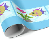 Twee kleurige vissen cadeaupapier (Rol Hoek)