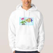 Twee kleurige vissen hoodie (Voorkant)