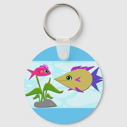 Twee kleurige vissen sleutelhanger (Achterkant)