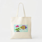 Twee kleurige vissen tote bag (Voorkant)