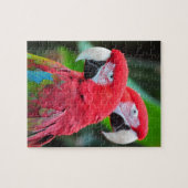 Twee kleurrijke ara's legpuzzel (Horizontaal)