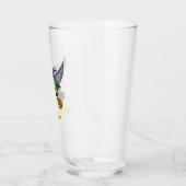Twee kleurrijke Hummingbird Friends Cartoon Glas (Links)