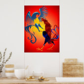 Twee kleurrijke Posters voor strijkstokken (Keuken)