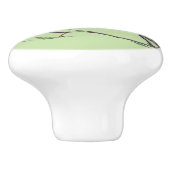 Twee kleurrijke vogels keramische knop (Zijkant)