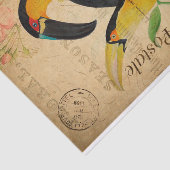 twee kleurrijke vogelsoorten, Frans Tissuepapier (Detail)