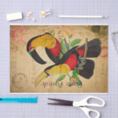  twee kleurrijke vogelsoorten, Frans Tissuepapier (Craft)