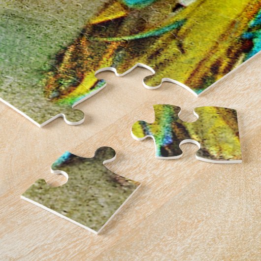 Twee kleurrijke vogelsoorten Waterverf schilderen Legpuzzel (Zijkant)