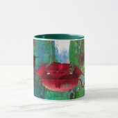 Twee kleurrijke zwevende kolibries bij Feeder Mok (Midden)