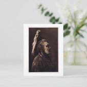 Twee Klokjes, een Crow Medicine Man. Briefkaart (Staand voorkant)