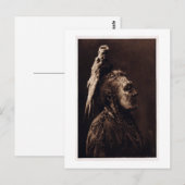 Twee Klokjes, een Crow Medicine Man. Briefkaart (Voorkant / Achterkant)