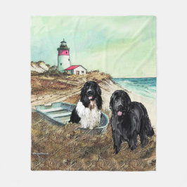 Twee knuppels en knuppels fleece deken