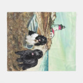 Twee knuppels en knuppels fleece deken (Voorkant (Horizontaal))