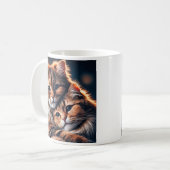 Twee knusse katten. koffiemok (Voorkant links)