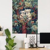 Twee koala's in een gomboom poster (Thuiskantoor)