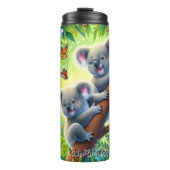 Twee koala's in het vlinderbos thermosbeker (Voorkant)
