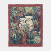 Twee koala's omhoog een gom boom fleece deken (Voorkant)